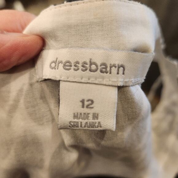 DRESS BARN Dress Womens 12 Multi Floral Sleeveless Knee Length Lined FLAWED - Picture 4 of 12